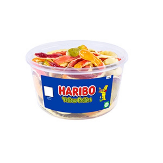 Picture of Haribo Tubs Yellow Bellies 40c X24 (Round)